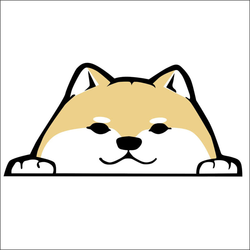 Shibba peeking Sticker