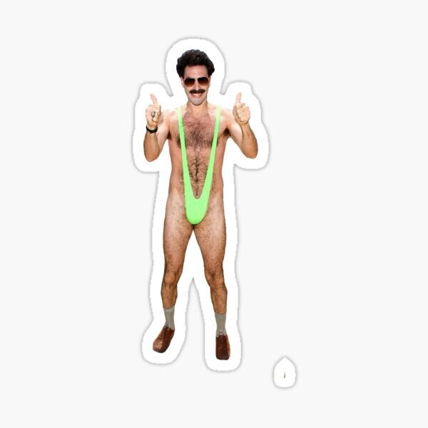 Borat Full Bikini Sticker