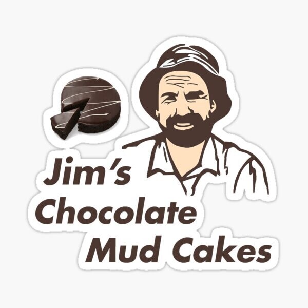 Jim&#39;s Mud Cake Sticker
