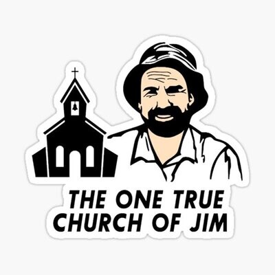 Jim&#39;s Church Sticker