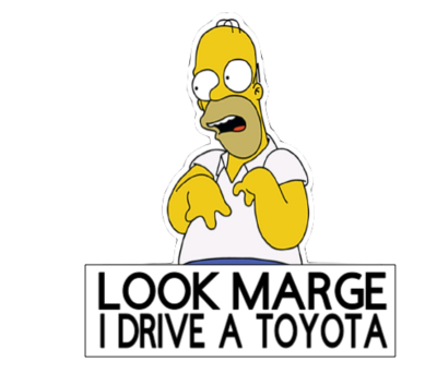 Look Marge Toyota Sticker