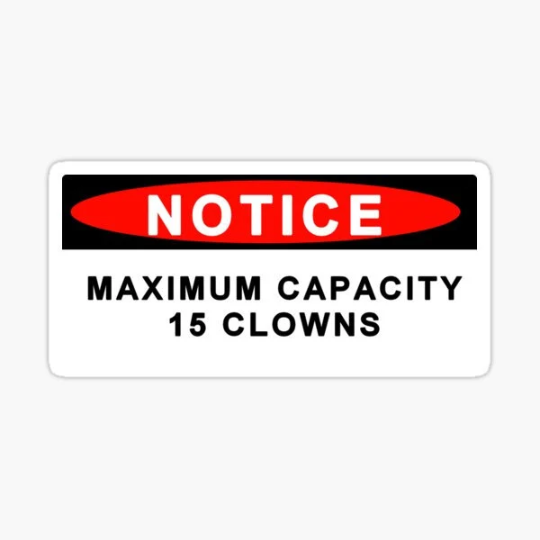 15 Clowns Maximum Sticker