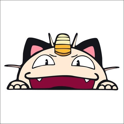 Meowth Peeking Sticker