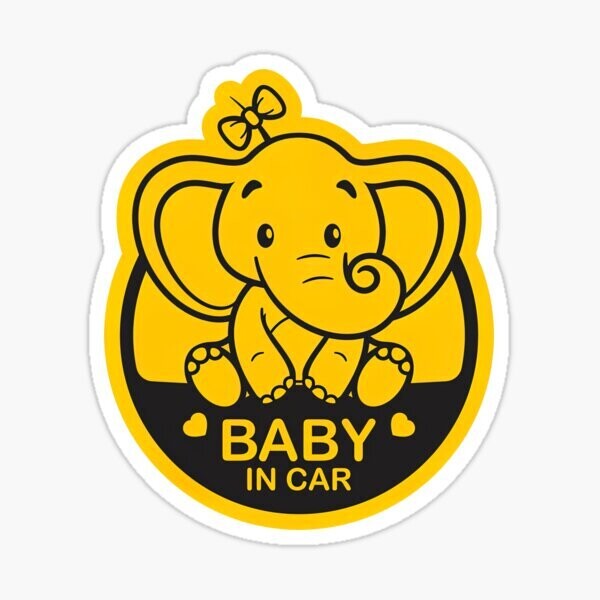 Baby on Board Sticker- Elephant