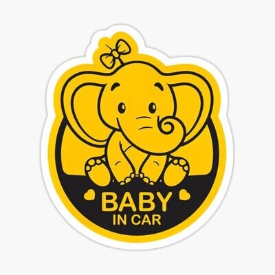 Baby on Board Sticker- Elephant