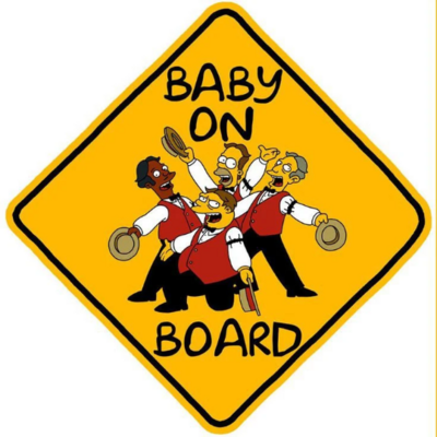 Baby on Board Sticker - Simpsons Beesharps