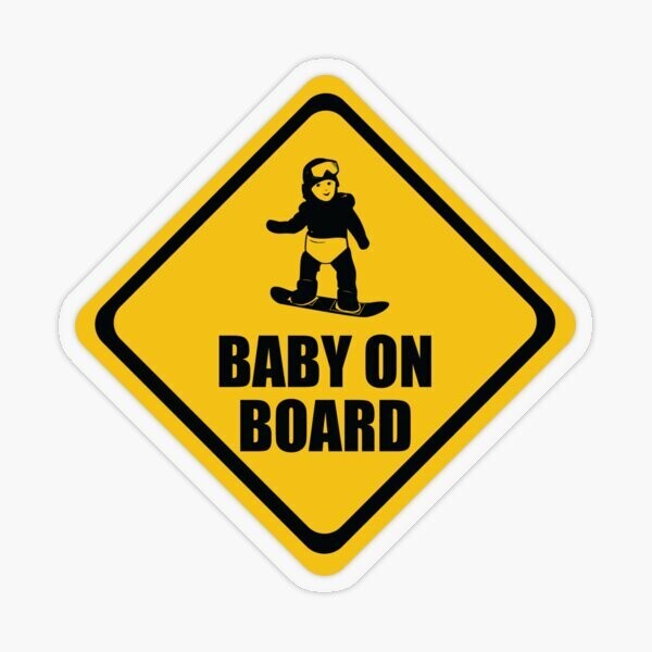 Baby on Board Sticker- Snowboard