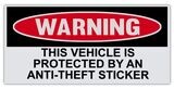 Anti Theft Sticker