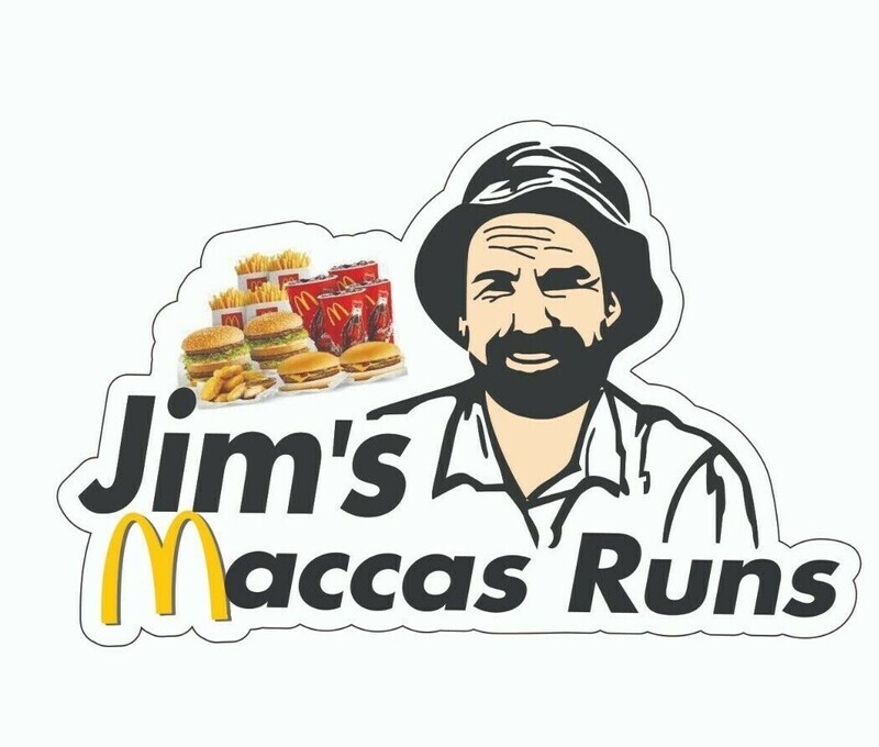 Jim&#39;s Maccas Runs Sticker
