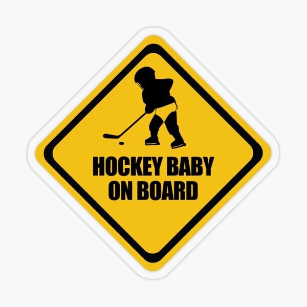 Baby on Board Sticker - Hockey baby