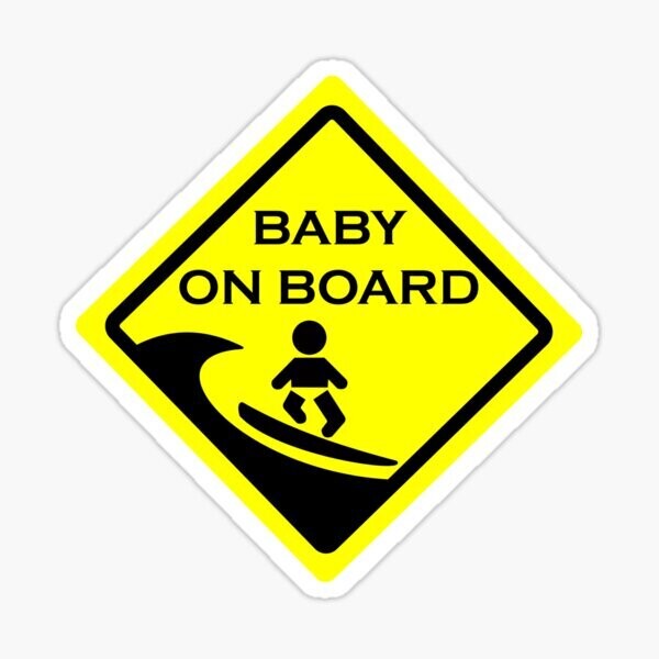 Baby on Board Sticker - Surfer