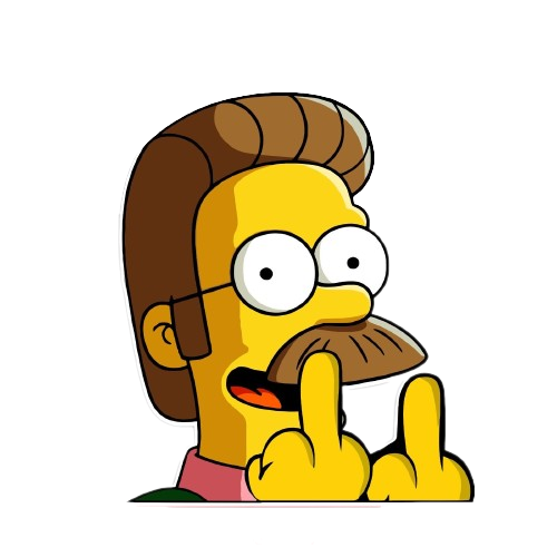 Ned Flanders Rude Peeking Sticker