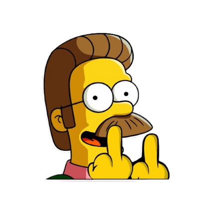 Ned Flanders Rude Peeking Sticker
