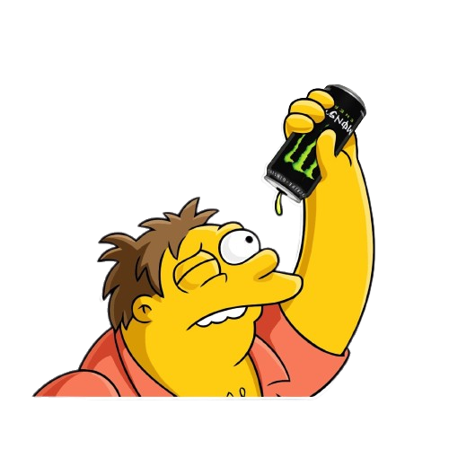 Barney Monster Energy Peeking Sticker