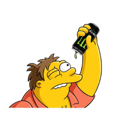 Barney Monster Energy Peeking Sticker