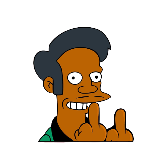 Apu Rude Peeking Sticker