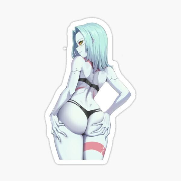 Anime Girl Green Hair Sticker