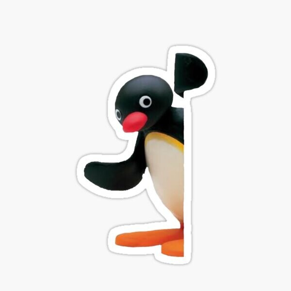 Pingu Peeking Sticker