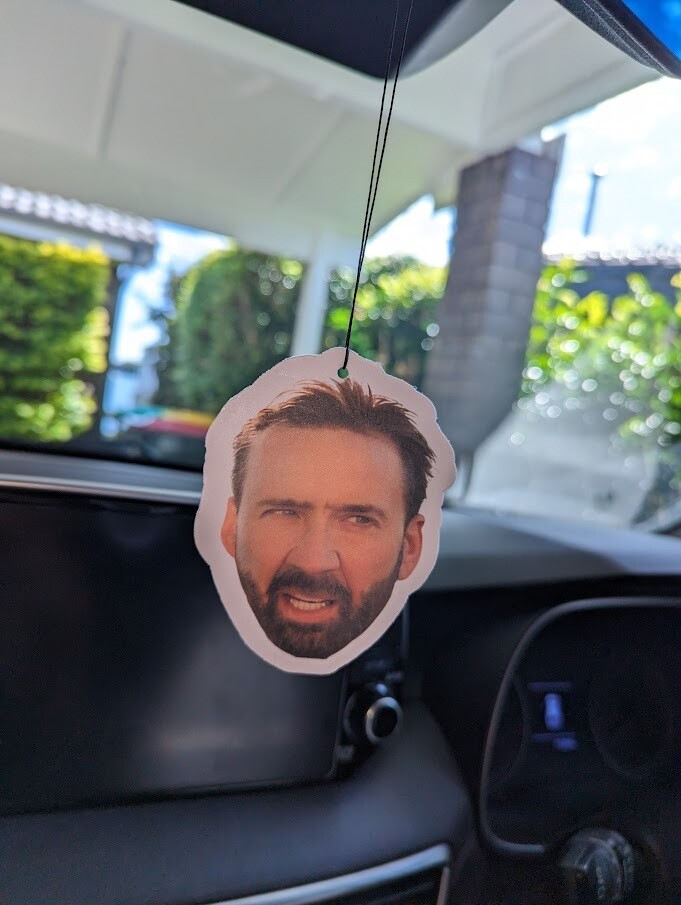 NICOLAS CAGE MEME Car Air Freshener