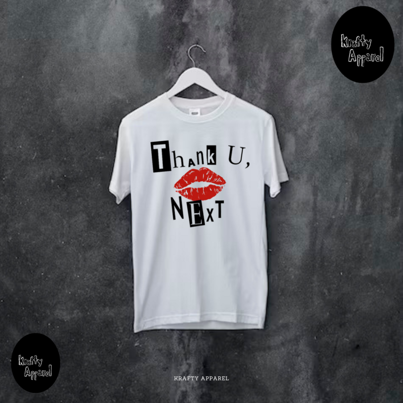 THANK YOU NEXT GRAPHIC CREW NECK LONGLINE T-SHIRT