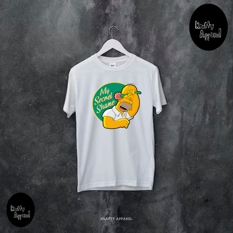 HOMER MY SECRET GRAPHIC CREW NECK LONGLINE T-SHIRT
