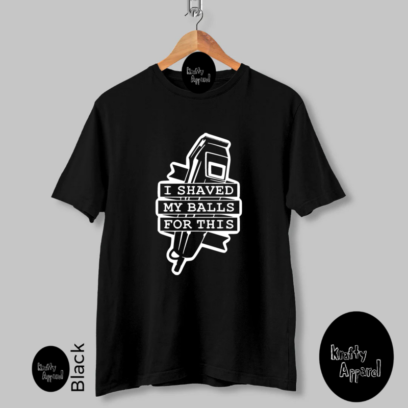 I SHAVED MY BALLS CREW NECK LONGLINE T-SHIRT