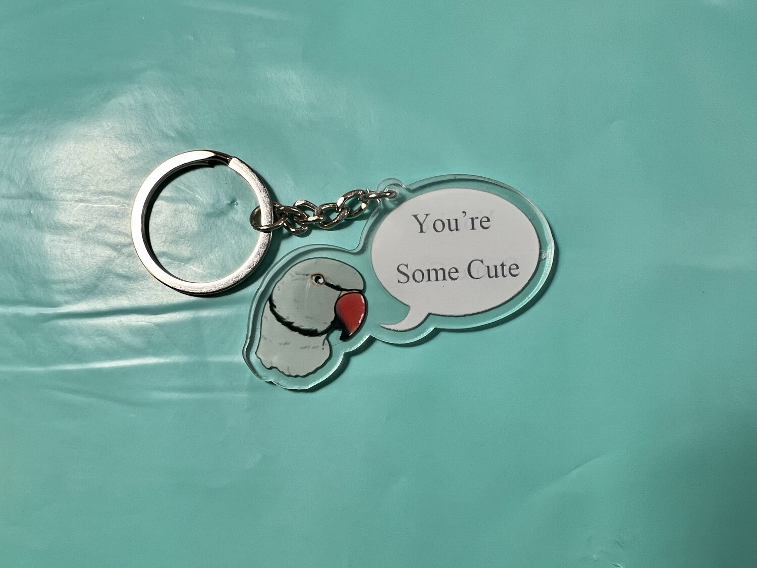 Bubble Head Keychain "You're Some Cute"