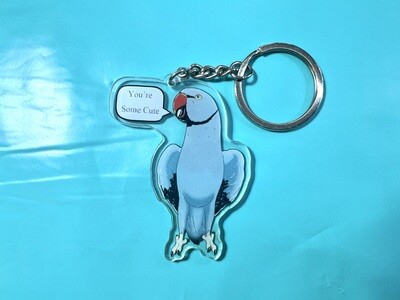 Heart Wings Keychain "You're Some Cute"