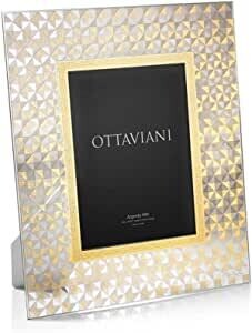Ottaviani Portafoto cristallo "cristalli di luce" c/f.oro dimensioni int cm  13x18; est cm 24,5x29,5