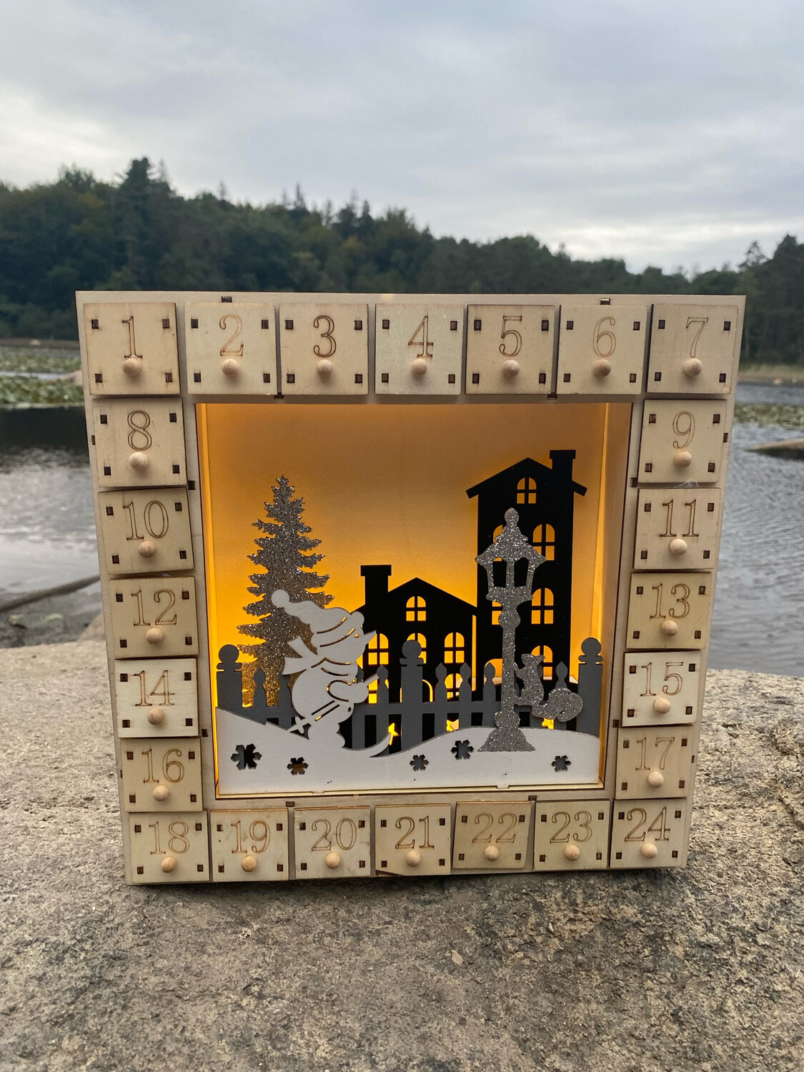 Calendrier de l'avent fondant parfumé de noël ARGENT Calendrier de l'avent fondant parfumé de noël ARGENT