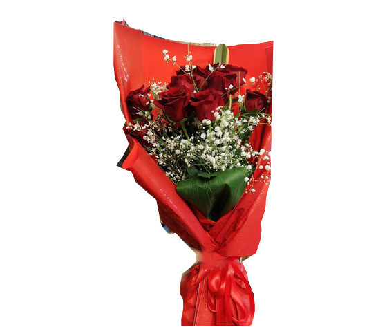 Mazzo 9 Rose Rosse a gambo lungo