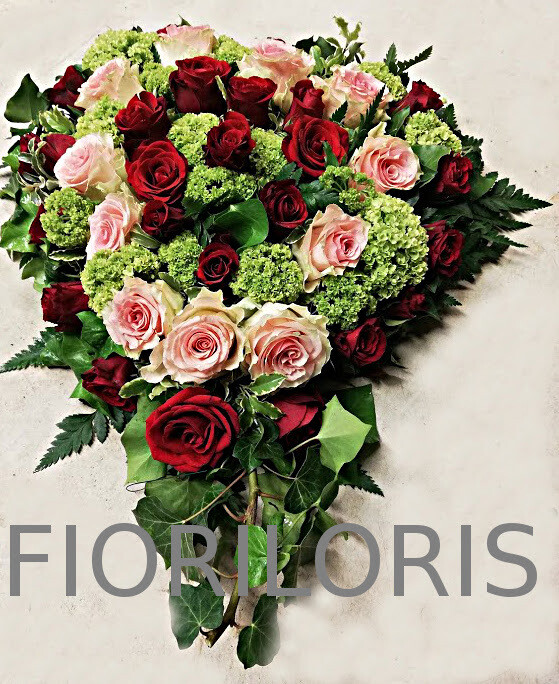 Cuore cm 50 con Rose