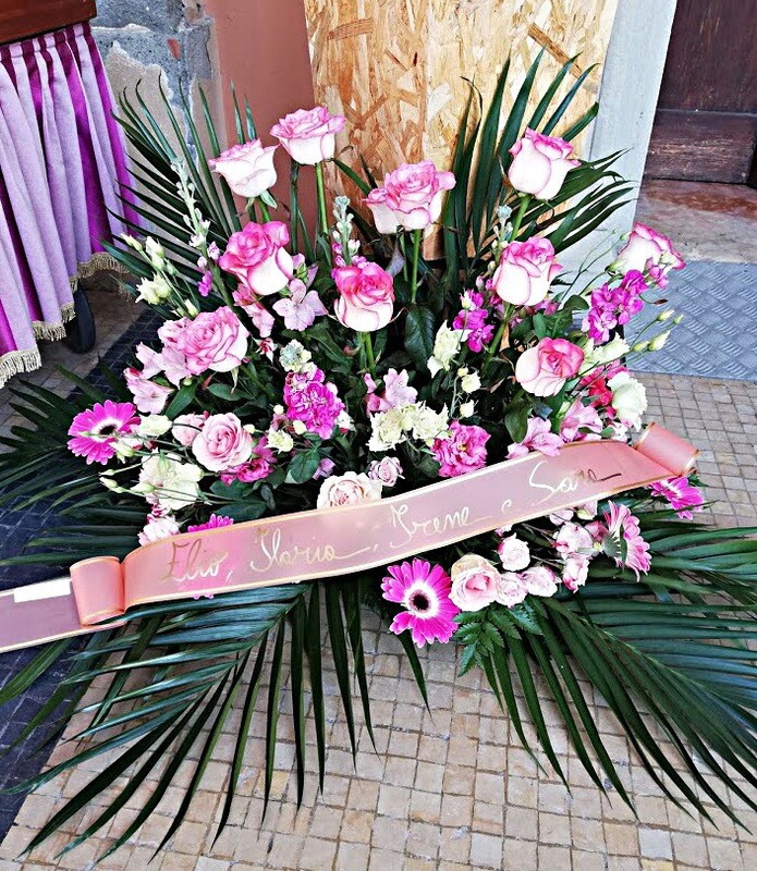 Composizione funebre Rosa