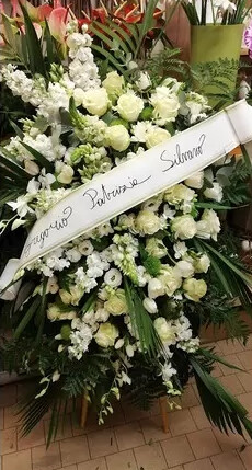 Cuscino funebre bianco
