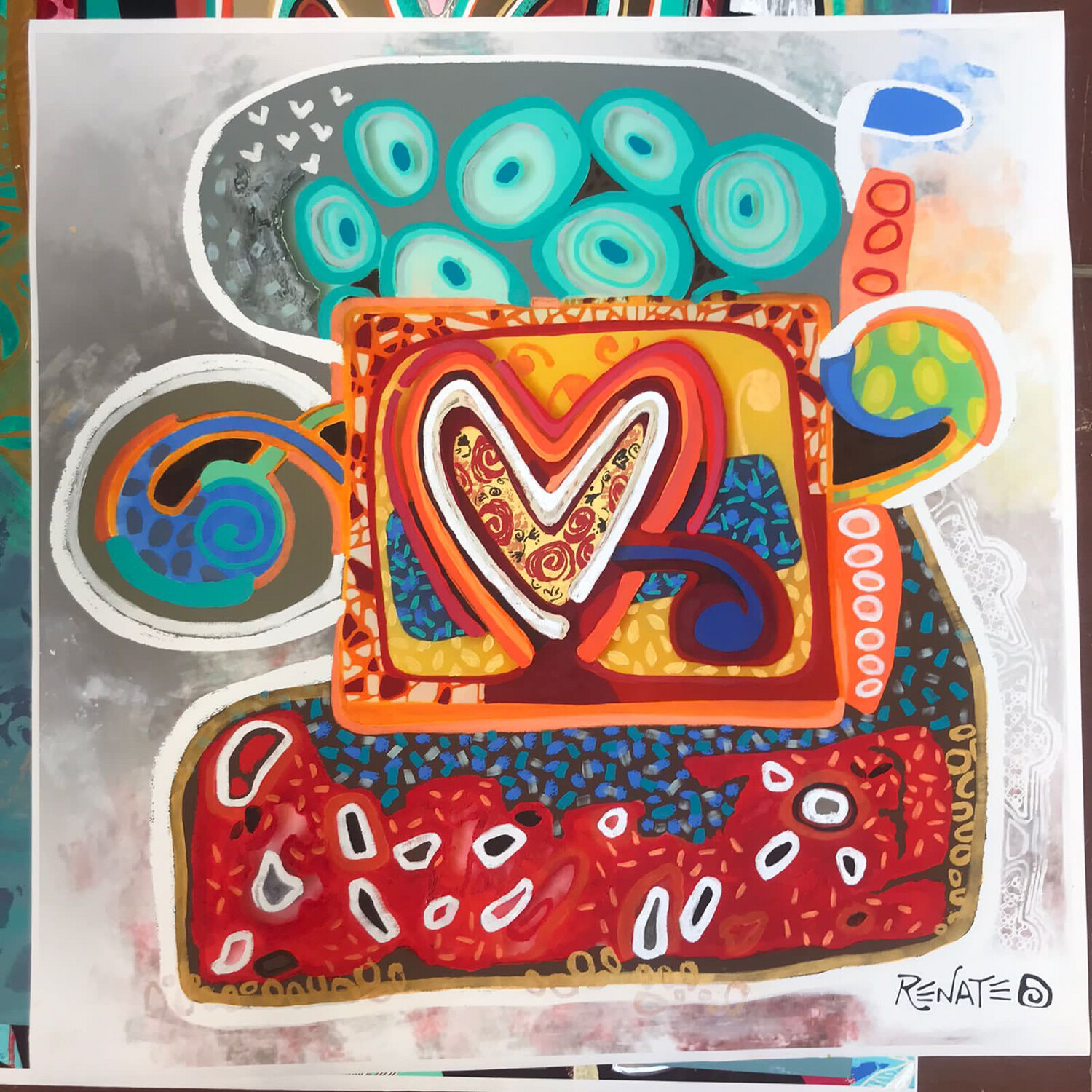 MIAMI cuadro enmarcado/ framed painting 44x44 inch - Precio en Pesos Chilenos/ Price in Chilean Pesos - US$4.290-30%