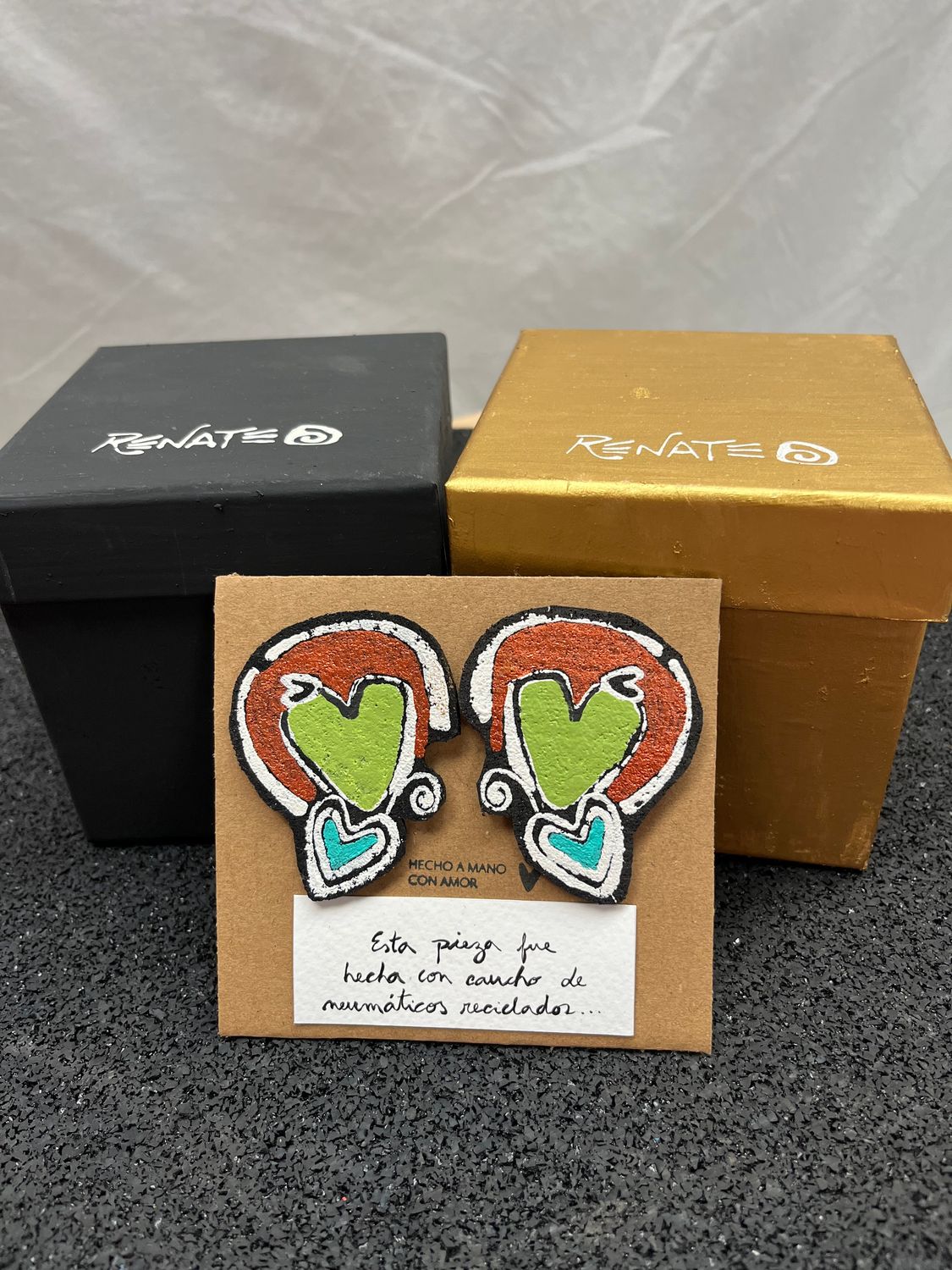 Aros Corazón con Cobre