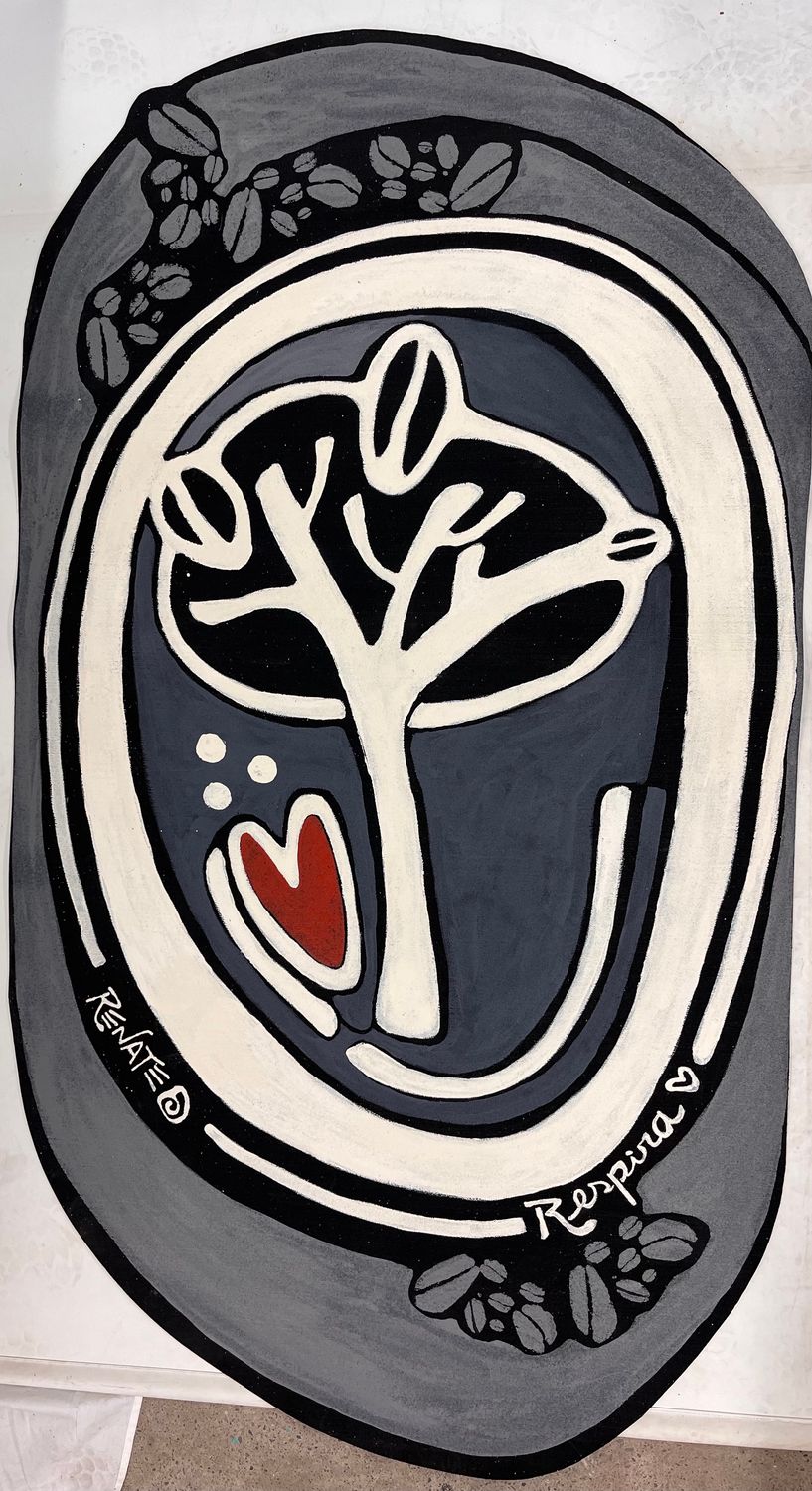 Mat XL Árbol Gris