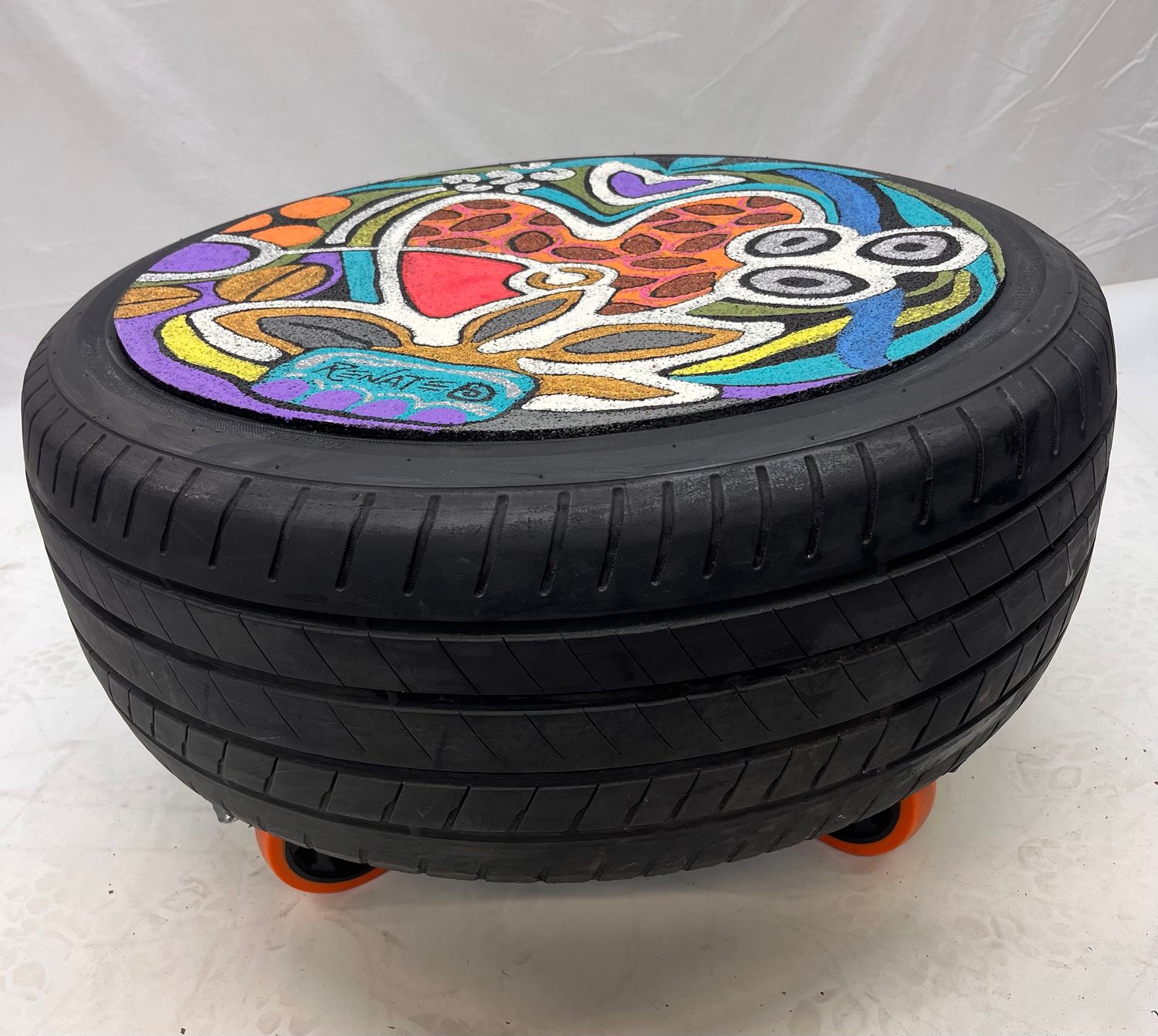 Mesa con ruedas sin borde