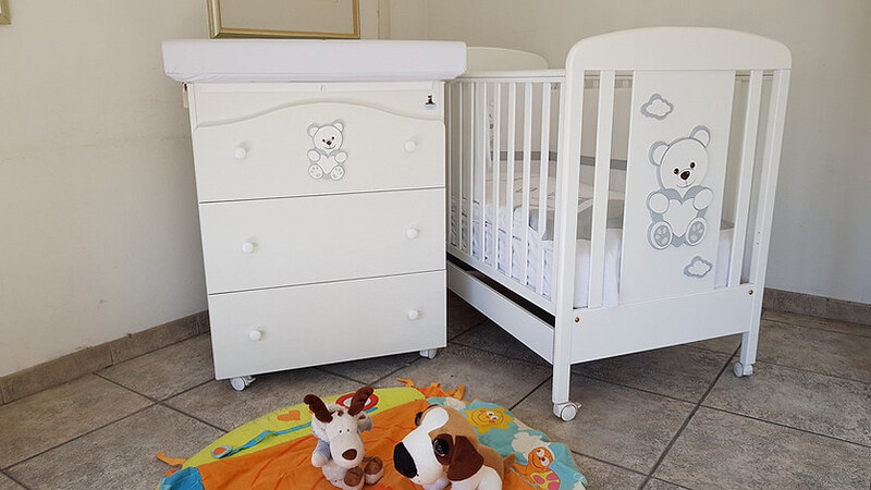 Set Sofia lettino con materasso +Bagnetto fasciatoio