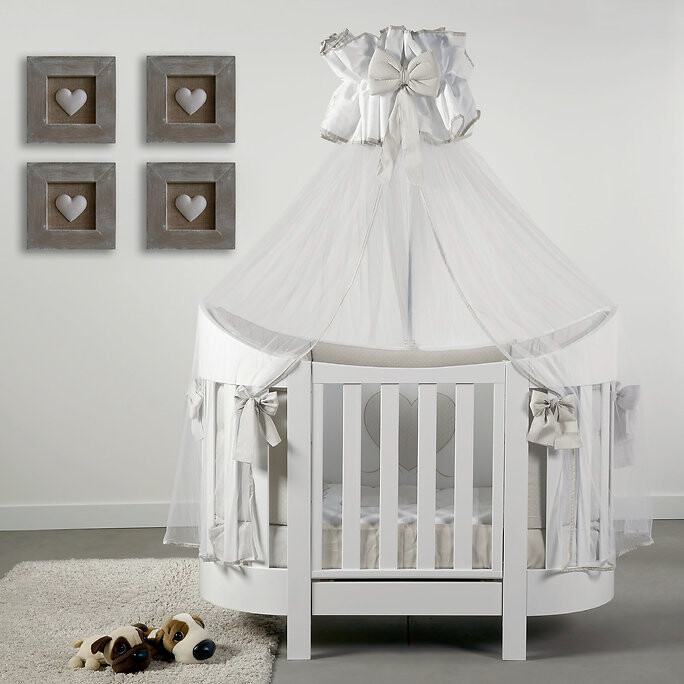 Lettino Romance + Tessile tre pezzi+materasso