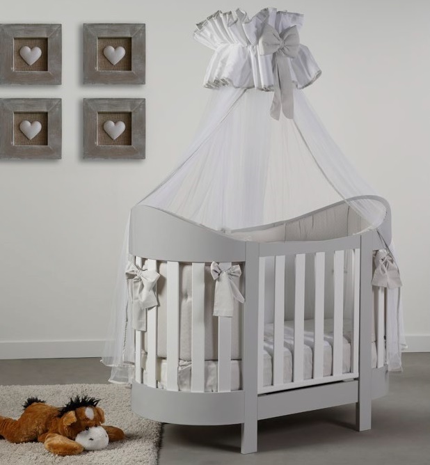 Lettino Romance + Tessile tre pezzi+materasso