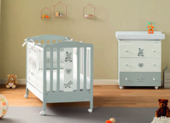 Set Tuo Lettino con Materasso + Bagnetto-Fasciatoio