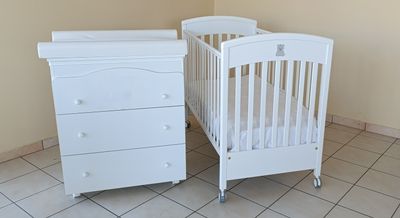 Set Alice lettino con materasso + Bagnetto-Fasciatoio