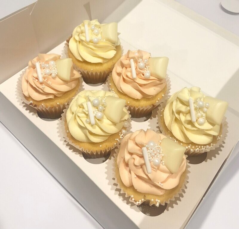 Lemon/peach with chocolate & sprinkles