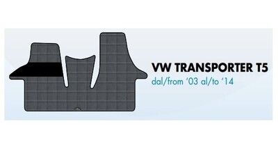Tappeti su misura in PVC plastificato per Volkswagen T5 dal 2003 al 2014