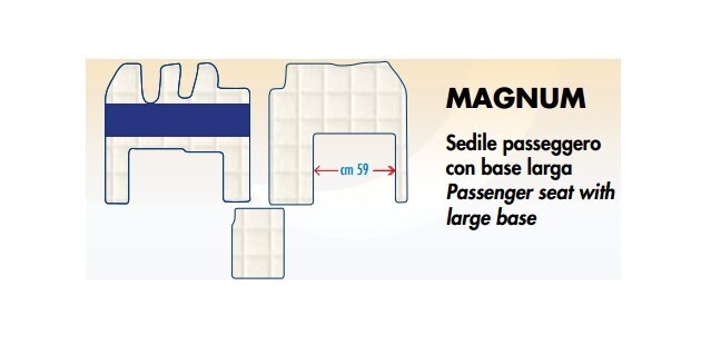 Tappeti Trucker su misura per Renault Magnum con sedile passeggero base larga