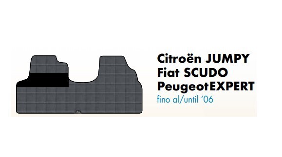 Tappeti su misura in PVC plastificato per Citroen Jumpy, Fiat Scudo, Peugeot Expert fino al 2006