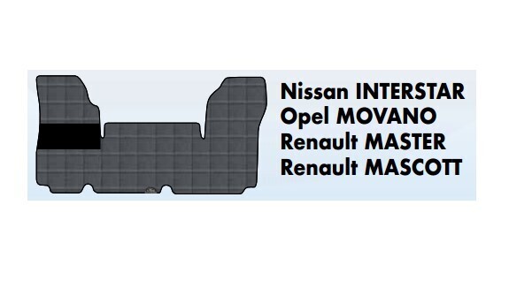 Tappeti su misura in PVC plastificato per Nissan Intestar, Opel Movano, Renault Master e Renault Mascott