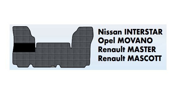 Tappeti su misura in PVC  plastificato per Nissan Intestar, Opel Movano, Renault Master e Renault Mascott
