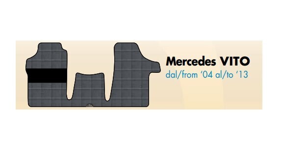 Tappeti su misura in PVC plastificato per Mercedes Vito dal 2004 al 2013